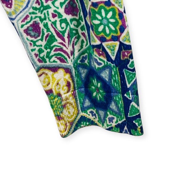 Talbots Sweater Women’s Large Blue Print Crew Neck Cotton Long Sleeve Pullover - Picture 6 of 9